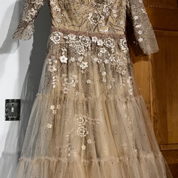 Mac Duggal champagne midi gown - Picture 3 of 5